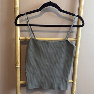 Babaton gray sculpt Fitted Crop Camisole